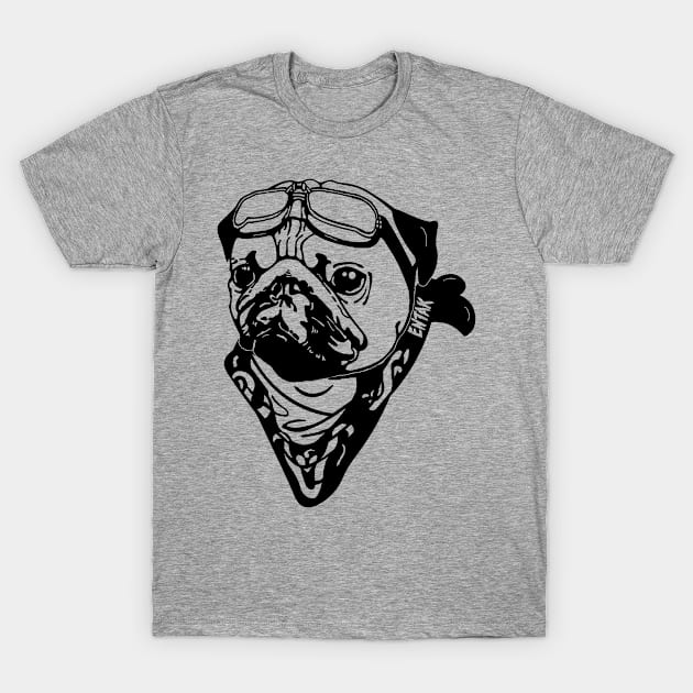 Pug Pilot 2 T-Shirt by Entak